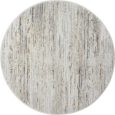 Produktbild von MY-RUG Teppich,Amalie, 120x120, Kurzflor-Teppich, creme weiß, weich, gemütlich, mit schönem Muster, flachgewebt, rund