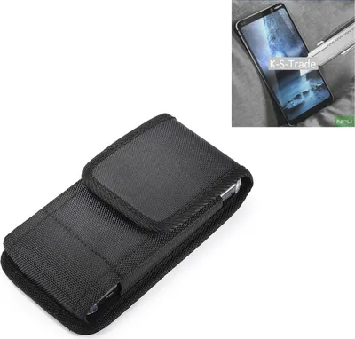 Produktbild von Holster Gürteltasche kompatibel mit Nokia 9 PureView Holster Gürtel Tasche wasserabweisend Handy Hülle Schutz Hülle Outdoor schwarz K-S-Trade