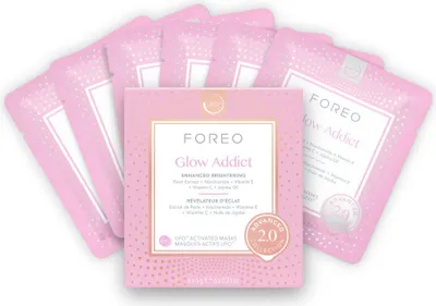 Zdjęcie produktu dla FOREO Glow Addict Advanced Collection 2.0 – maseczka do twarzy aktywowana urządzeniem UFO z witaminą C i witaminą E – 6 sztuk