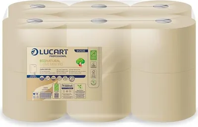 Produktbild von Toilettenpapier "EcoNatural" L-One mini 180", havannabraun, 2-lagig, 180 m, 12 Rollen, LUCART 812506