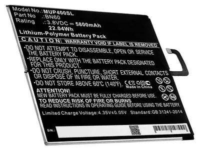 Produktbild von subtel 1x Akku für Tablet Kompatibel mit Xiaomi Mi Pad 4, M1806D9E, M1806D9W, BN60 - (5800mAh, 3.8V)
