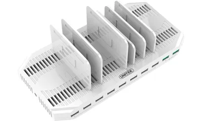 Produktbild von Unitek 10-Port USB Ladestation QC3.0 96W Weiß
