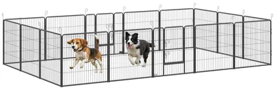 Produktbild von Welpenlaufstall 16 teilig Welpenauslauf faltbar mit Tür für kleine Hunde, für Haustiere