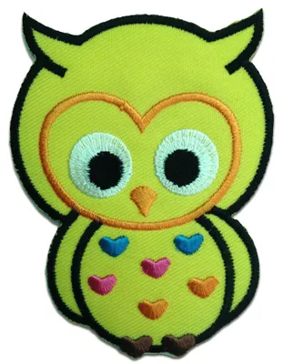 Produktbild von Eule Tier - Aufnäher, Bügelbild, Aufbügler, Applikationen, Patches, Flicken, Zum Aufbügeln, Größe: 6.7 x 9.0 cm