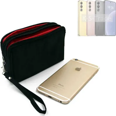 Produktbild von K-S-Trade Schutz Hülle Handy Hülle kompatibel mit Meizu 20 Gürteltasche Travelbag Handytasche mit Zusatzfächern, schwarz