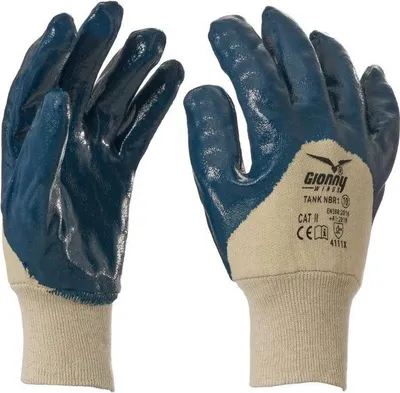 Produktbild von PAYPER NBR Arbeitshandschuhe Blau – Teilbeschichtet mit Strickbund – Nitril 10