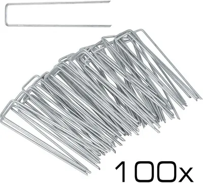 Produktbild von Hering Zelthering Erdanker 100 Stück Zeltnagel Erdnagel Unkrautvlies Gartenvlies