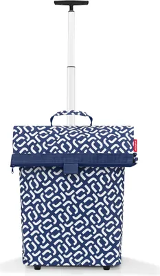 Zdjęcie produktu dla Reisenthel trolley M, Torba wózek, Niebieski, Biały, Poliester, Wzór, 2 szt., 43 l