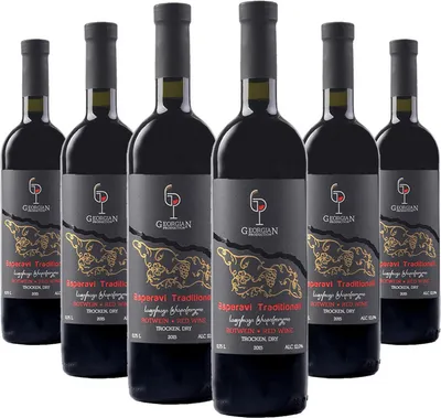Produktbild von Weinpaket Saperavi Traditionell von Georgian Production Rotweine trocken Wein aus Georgien