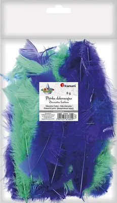 Produktbild von Dekofedern blau-grün 8g Titanum