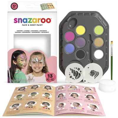 Produktbild von SNAZAROO Set mit 8 Gesichtsmalfarben - Einhörner und Schmetterlinge
