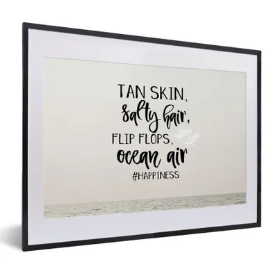 Produktbild von MuchoWow® Gerahmtes Poster Sommer - Meer - Schwarz 40x30 cm - Poster mit Schwarzem Bilderrahmen Wandposter Rahmen Foto Bilder - Bilderrahmen - Poster im Rahmen