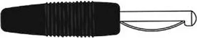 Image de Connecteur homologue 4 mm avec vis / noir (Von 20)