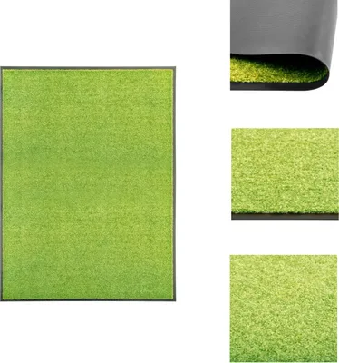 Image de vidaXL Tapis de sol Lavable Vert 90x120 cm - Tapis de sol