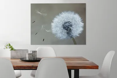 Produktbild von MuchoWow® - Leinwandbilder - Löwenzahn - Blume - Pflanze, Wandbild, Wanddeko Bilder Wohnzimmer, 80x60 cm