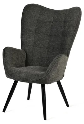 Relaxsessel mit hoher Rückenlehne, Stoff, Metallbeine, 68x50x106 cm