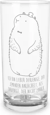 Produktbild von Mr. & Mrs. Panda Glas Murmeltier 400 ml - Transparent - Geschenk, Anstand, Tumbler, Wasserglas, Longdrinkglas, Respekt, Knigge, Cocktailglas, Fröhlichkeit, Freundlichkeit