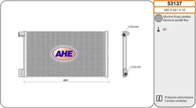 Produktbild von AHE 53137 Kondensator Klimaanlage Klimakondensator für FIAT Seicento / 600 Schrägheck (187)
