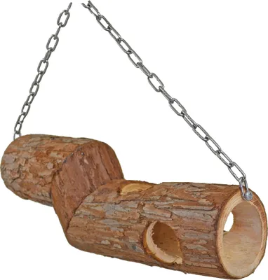 Produktbild von Elmato 10489 Winkelröhre Nager-Röhre Baumstamm Tunnel Nagertunnel mit Kette, 25cm