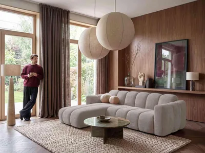 Produktbild von MIUFORM Michell - Ecksofa mit schlaffunktion - 252x182 - Dunkelbeige - L-Form links - Schlafsofa