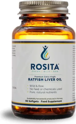 Obrázok produktu pre Rosita Ratfish Liver Oil, 90 mäkkých kapsúl