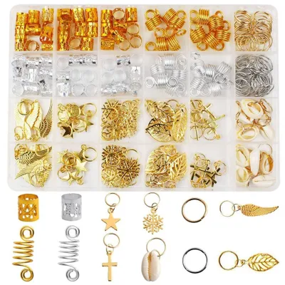 Produktbild von Set mit 220 Dreadlock-Haaraccessoires, inklusive Box