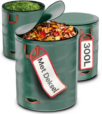 Produktbild von Gartenabfallsäcke mit Reißverschlussdeckel - Set von 3 x 300L - Robustes Polypropylen