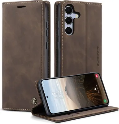 Produktbild von Samsung Galaxy S25 FE Hülle - CaseMe 013 Klapphülle - Dunkelbraun