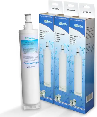 A single water filter is shown in the foreground, with three boxed water filters in the background.