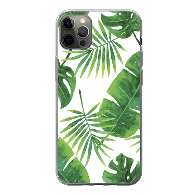 Produktbild von MuchoWow® Handyhülle Schutzhülle Hülle für iPhone 13 Pro Max Tropisch - Blätter - Muster Silikon Softcase Handy Hülle - Mobiltelefon