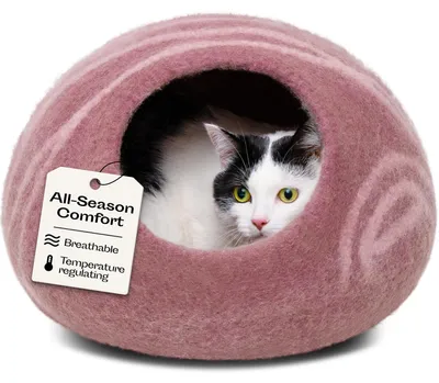 Image de Maison pour chat en Laine 100% fait main pour chats d'intérieur