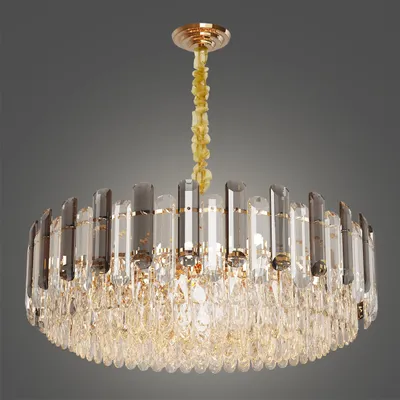 Produktbild von WISFOR Luxus Hängeleuchte Kronleuchte aus Kristall Rund, 40cm LED Hängeleuchte, Höhenverstellbar Dimmbar Klassische Deko-Deckenleuchte für Wohnzimmer, Esszimmer, offene Küche, Flur, Schlafzimmer [Energieklasse A++]