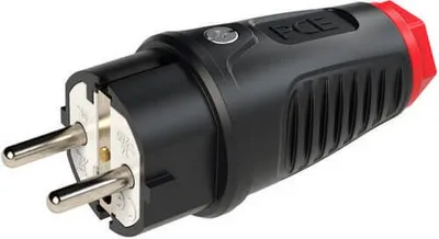 Produktbild von Stecker Schutzkontaktstecker Gummi 2xErdung IP44 PCE 0521-sr