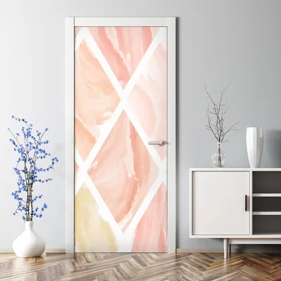Produktbild von Dekorative Türtapete selbstklebend Aufkleber Klebefolie Rautenformen 85 x 200 cm