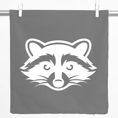 Produktbild von Huuraa Kissenbezug Waschbär Silhouette 40x40cm Steel Grey Baumwolle Dekokissenbezug Geschenkidee