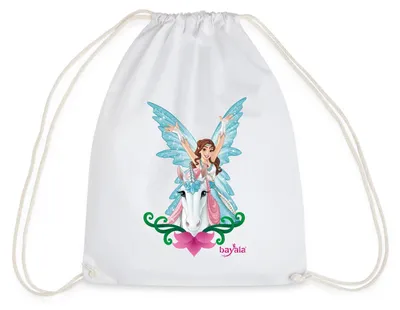 Produktbild von Spreadshirt Schleich Bayala Elfe Eyela auf Einhorn Turnbeutel, One size, Weiß