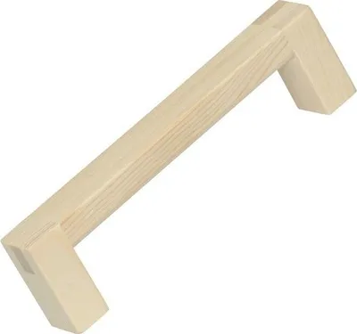Produktbild von Möbelgriff Gehrungsgriff Holz kiefer/roh Lochabstand 128 mm LxBxH 141/19/38 mm