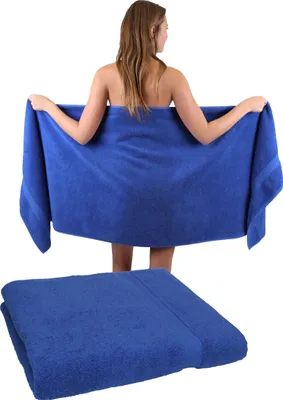 Produktbild von Betz 2 Stück Saunatücher 70 x 200 cm PREMIUM 100% Baumwolle Badetuch Liegetuch Strandtuch   Farbe: royalblau