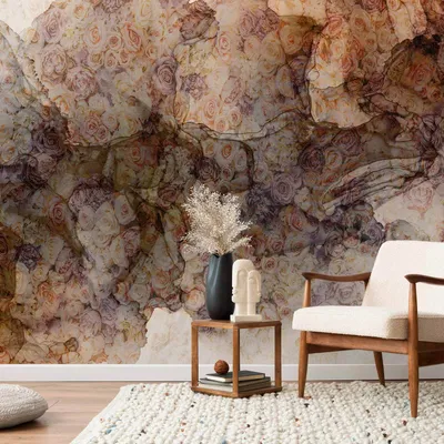 Produktbild von Selbstklebende Folie Fototapete - Woven With Roses 196x140 cm Blumen b-A-0904-a-a