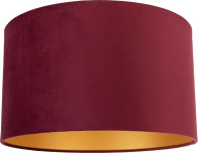 Produktbild von Samt Lampenschirm Rot 35 35 20 mit Goldener Innenseite