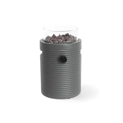Produktbild von Happy Cocooning Lumi Tischkamin – Gas-Tischfeuer inkl. Glasschutz & Lavasteinen – Kompakt & Tragbaar - Groove Smokey Anthracite