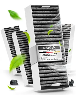Aktivkohlefilter 4er-Set für Bosch/Siemens/Neff/Gaggenau