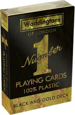 Produktbild von Winning Moves Waddingtons No.1 - Black and Gold Spielkarten