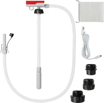Zdjęcie produktu dla Pompa paliwowa COSTWAY z czujnikiem automatycznego zatrzymania, elektryczna pompa paliwowa 3,8 GPM z 3 rozmiarami adapterów i węży do oleju napędowego, ropy naftowej, benzyny