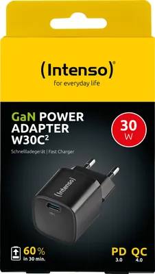 Produktbild von Intenso W30C² GaN, Drinnen, AC, 20 V, Schwarz