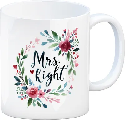 Produktbild von Mrs Right Kaffeebecher