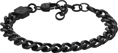 Produktbild von Fossil Gliederarmband Herren Bold Chains Schwarz Edelstahl JF04634001