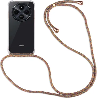 Produktbild von Handykett für Xiaomi Redmi 14C / Poco C75 Hülle mit Kordel Handyhülle mit Band in Rainbow