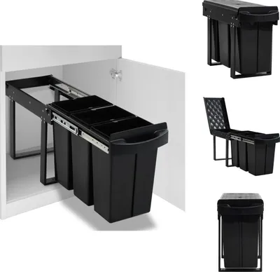 Immagine prodotto di vidaXL Cestino per rifiuti Soft-Close 36 L - Cestini per rifiuti e cestini per rifiuti
