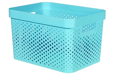 Obrázek produktu pro Curver INFINITY Box s potiskem bodů, objem 17 litrů, barva: modrá Molokai